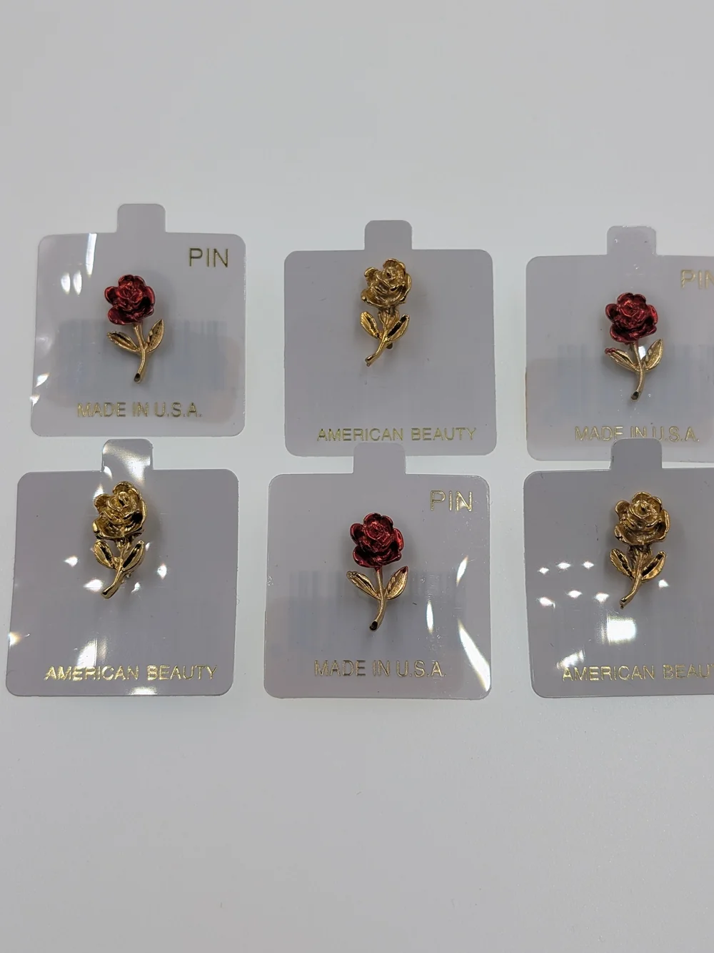 6pk Sorority Rose Pins American Beauty Phi Sigma Sigma AOII Bid Day Favors 0424